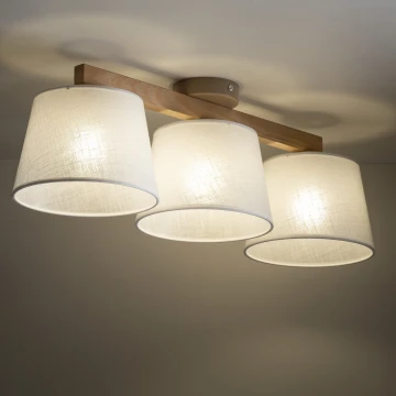 Brilagi - Přisazený lustr LATTE SABIA 3xE27/15W/230V borovice/bílá