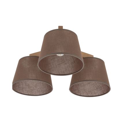 Brilagi - Přisazený lustr LATTE SABIA 3xE27/15W/230V borovice/hnědá