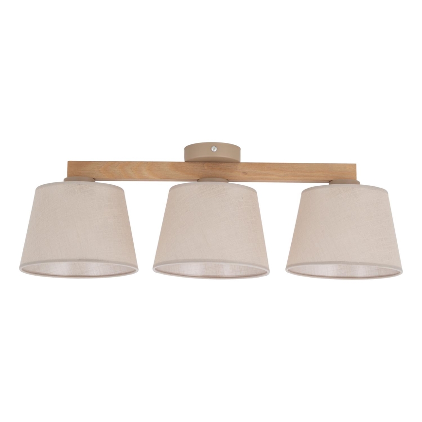 Brilagi - Přisazený lustr LATTE SABIA 3xE27/60W/230V borovice/béžová
