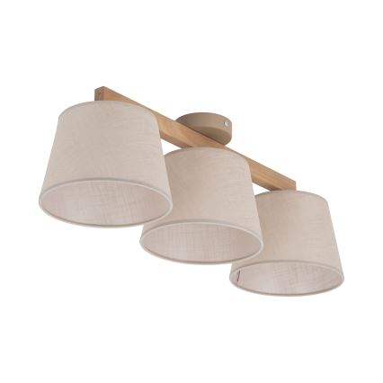 Brilagi - Přisazený lustr LATTE SABIA 3xE27/60W/230V borovice/béžová