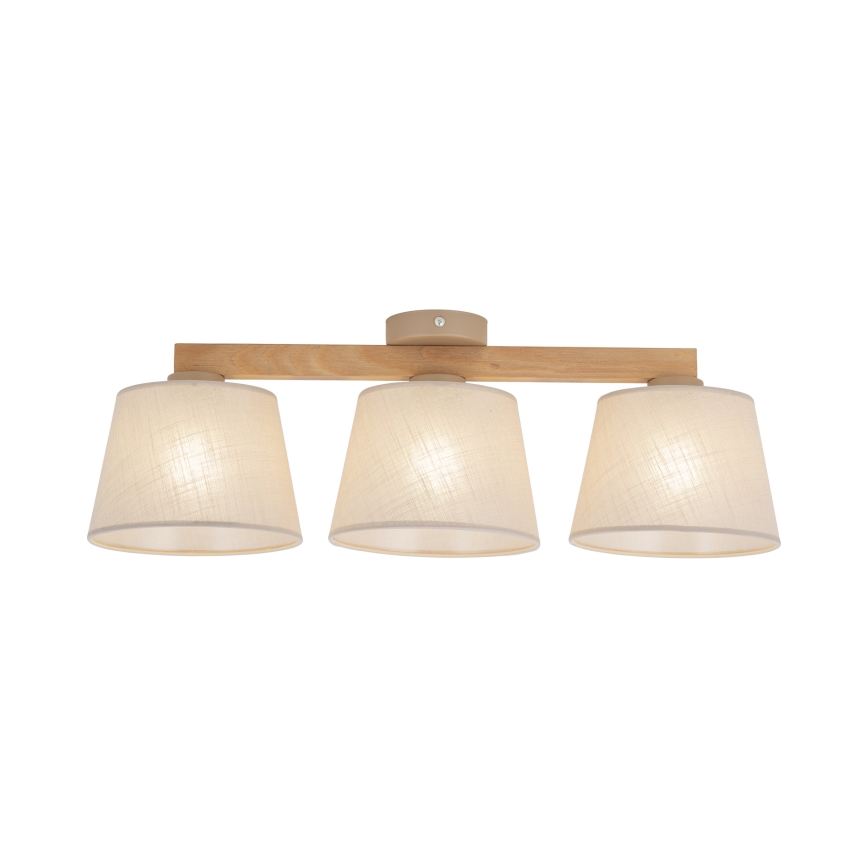 Brilagi - Přisazený lustr LATTE SABIA 3xE27/60W/230V borovice/béžová