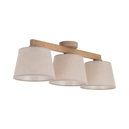 Brilagi - Přisazený lustr LATTE SABIA 3xE27/60W/230V borovice/béžová