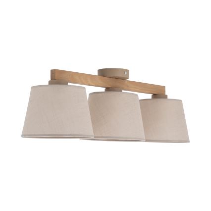 Brilagi - Přisazený lustr LATTE SABIA 3xE27/60W/230V borovice/béžová