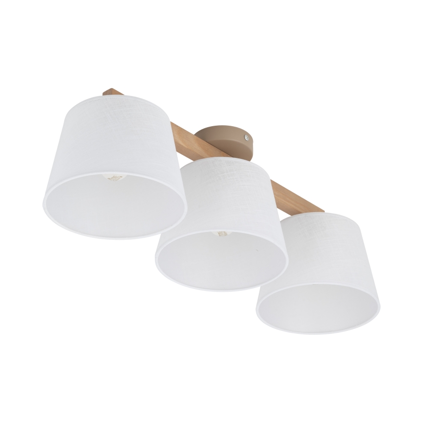 Brilagi - Přisazený lustr LATTE SABIA 3xE27/60W/230V borovice/bílá