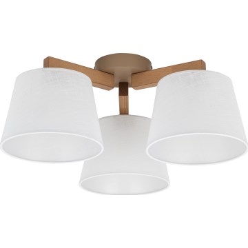 Brilagi - Přisazený lustr LATTE SABIA 3xE27/60W/230V borovice/bílá