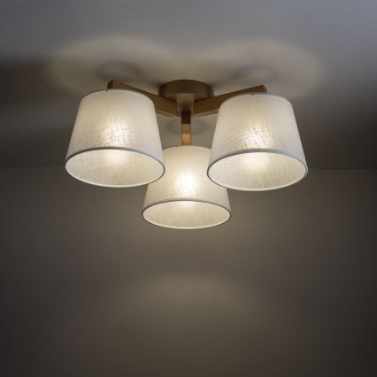 Brilagi - Přisazený lustr LATTE SABIA 3xE27/60W/230V borovice/bílá