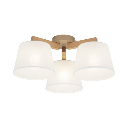 Brilagi - Přisazený lustr LATTE SABIA 3xE27/60W/230V borovice/bílá
