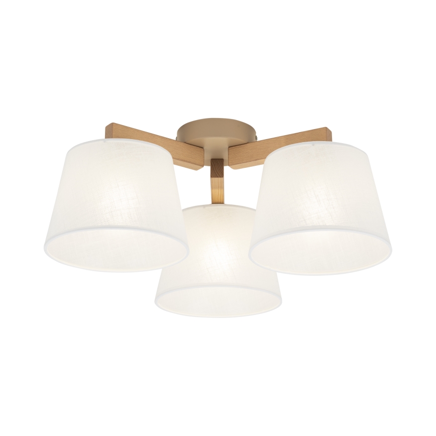 Brilagi - Přisazený lustr LATTE SABIA 3xE27/60W/230V borovice/bílá