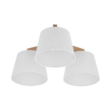 Brilagi - Přisazený lustr LATTE SABIA 3xE27/60W/230V borovice/bílá