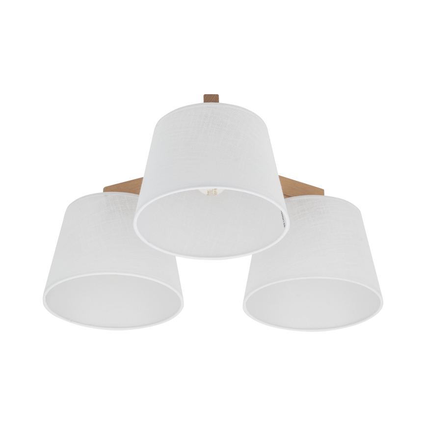 Brilagi - Přisazený lustr LATTE SABIA 3xE27/60W/230V borovice/bílá