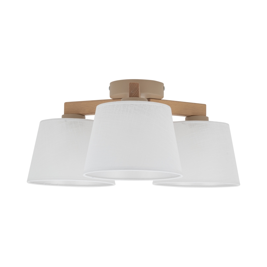 Brilagi - Přisazený lustr LATTE SABIA 3xE27/60W/230V borovice/bílá