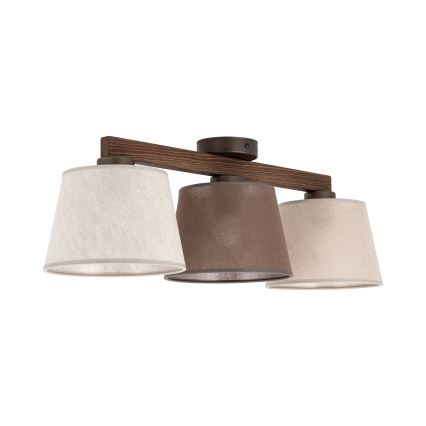 Brilagi - Přisazený lustr LATTE SABIA 3xE27/60W/230V borovice/mix