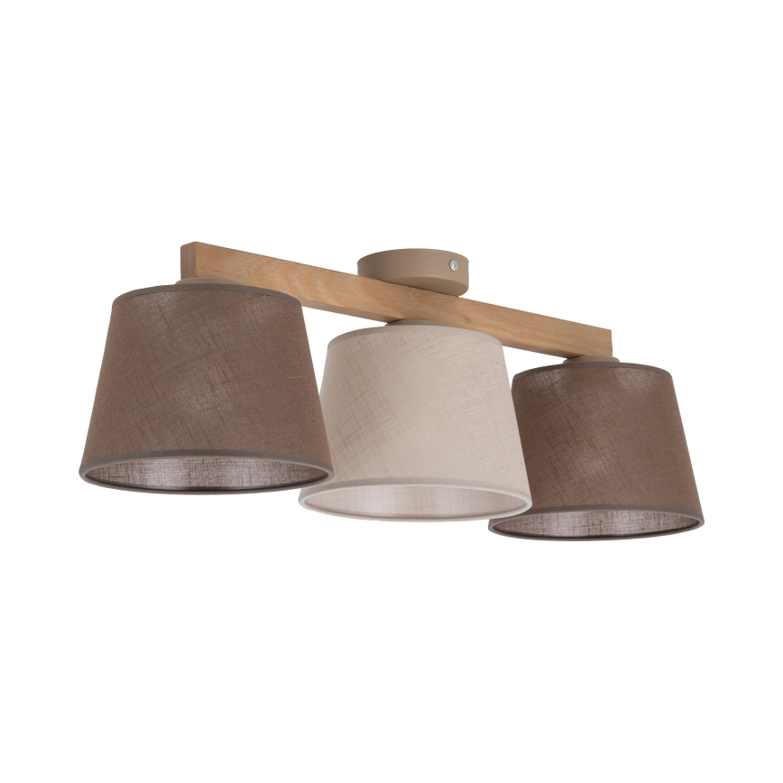 Brilagi - Přisazený lustr LATTE SABIA 3xE27/60W/230V borovice/mix
