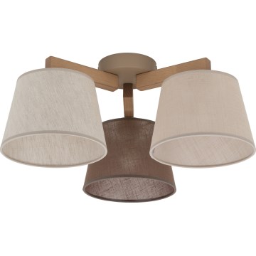 Brilagi - Přisazený lustr LATTE SABIA 3xE27/60W/230V borovice/mix