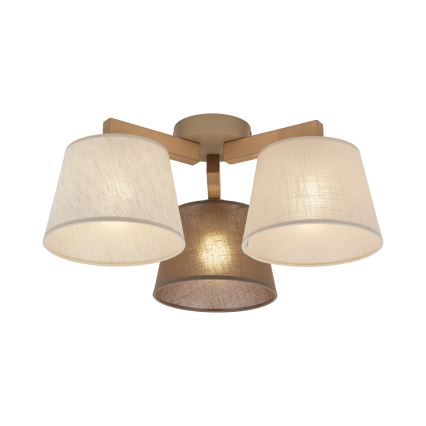 Brilagi - Přisazený lustr LATTE SABIA 3xE27/60W/230V borovice/mix