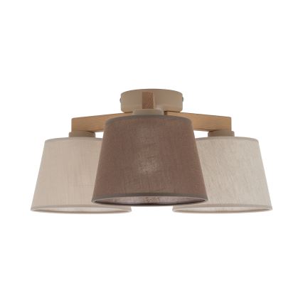 Brilagi - Přisazený lustr LATTE SABIA 3xE27/60W/230V borovice/mix