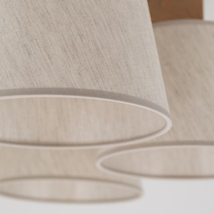 Brilagi - Přisazený lustr LATTE SABIA 5xE27/15W/230V borovice/krémová