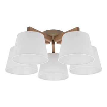 Brilagi - Přisazený lustr LATTE SABIA 5xE27/60W/230V borovice/bílá