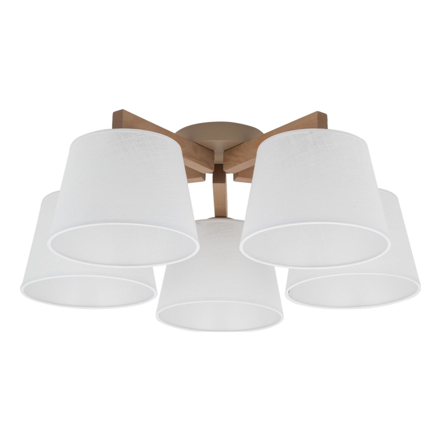 Brilagi - Přisazený lustr LATTE SABIA 5xE27/60W/230V borovice/bílá