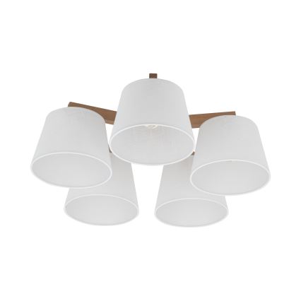 Brilagi - Přisazený lustr LATTE SABIA 5xE27/60W/230V borovice/bílá