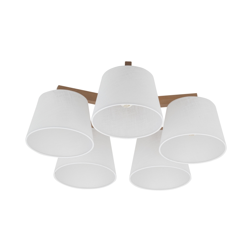 Brilagi - Přisazený lustr LATTE SABIA 5xE27/60W/230V borovice/bílá