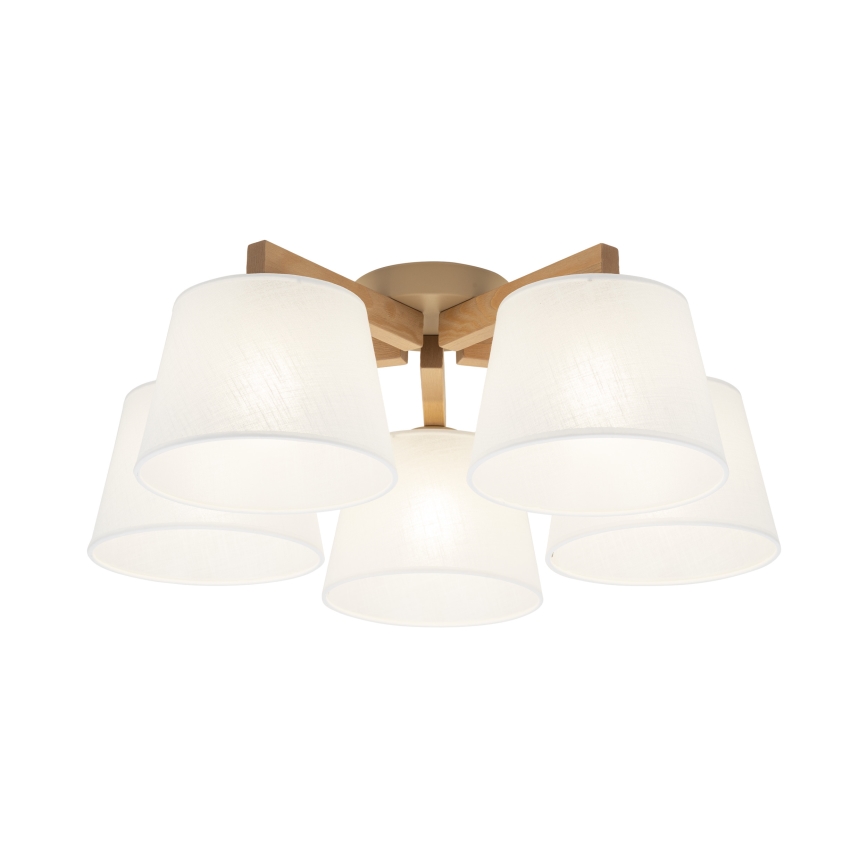 Brilagi - Přisazený lustr LATTE SABIA 5xE27/60W/230V borovice/bílá