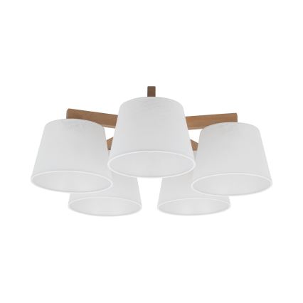 Brilagi - Přisazený lustr LATTE SABIA 5xE27/60W/230V borovice/bílá