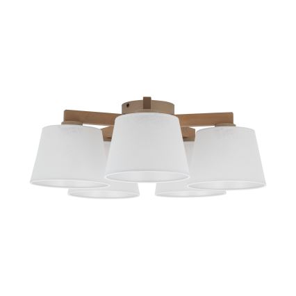 Brilagi - Přisazený lustr LATTE SABIA 5xE27/60W/230V borovice/bílá
