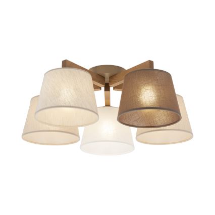 Brilagi - Přisazený lustr LATTE SABIA 5xE27/60W/230V borovice/mix