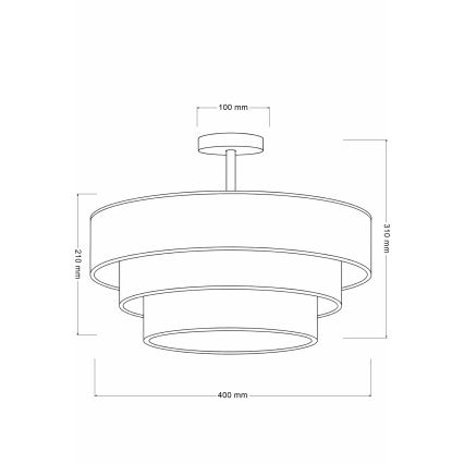 Brilagi - Přisazený lustr LUNETA 1xE27/60W/230V pr. 40 cm béžová/zlatá