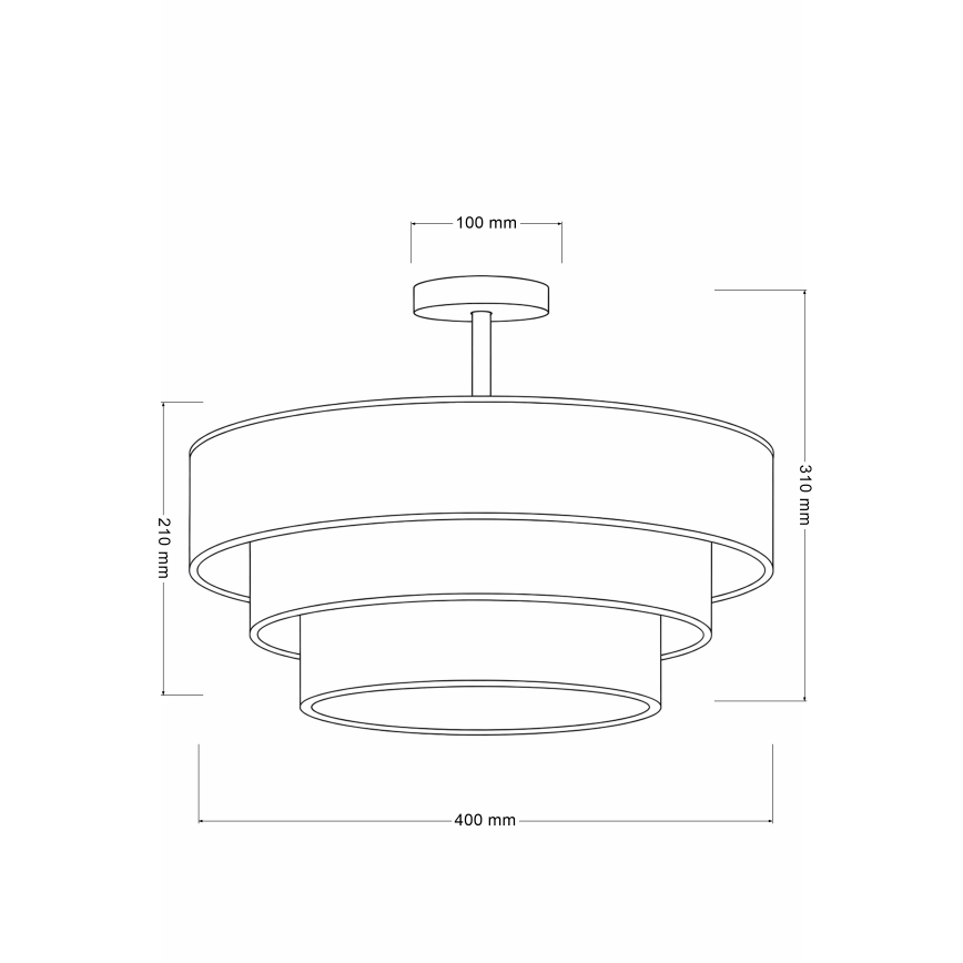 Brilagi - Přisazený lustr LUNETA 1xE27/60W/230V pr. 40 cm béžová/zlatá