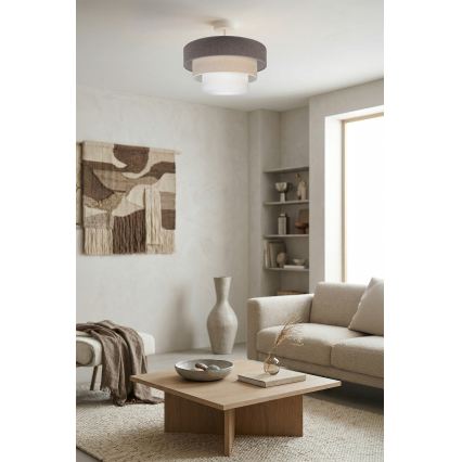 Brilagi - Přisazený lustr LUNETA 1xE27/60W/230V pr. 40 cm šedá/krémová/bílá