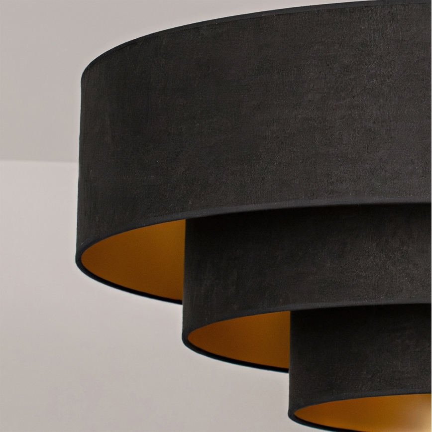 Brilagi - Přisazený lustr LUNETA 3xE27/60W/230V pr. 80 cm černá/zlatá