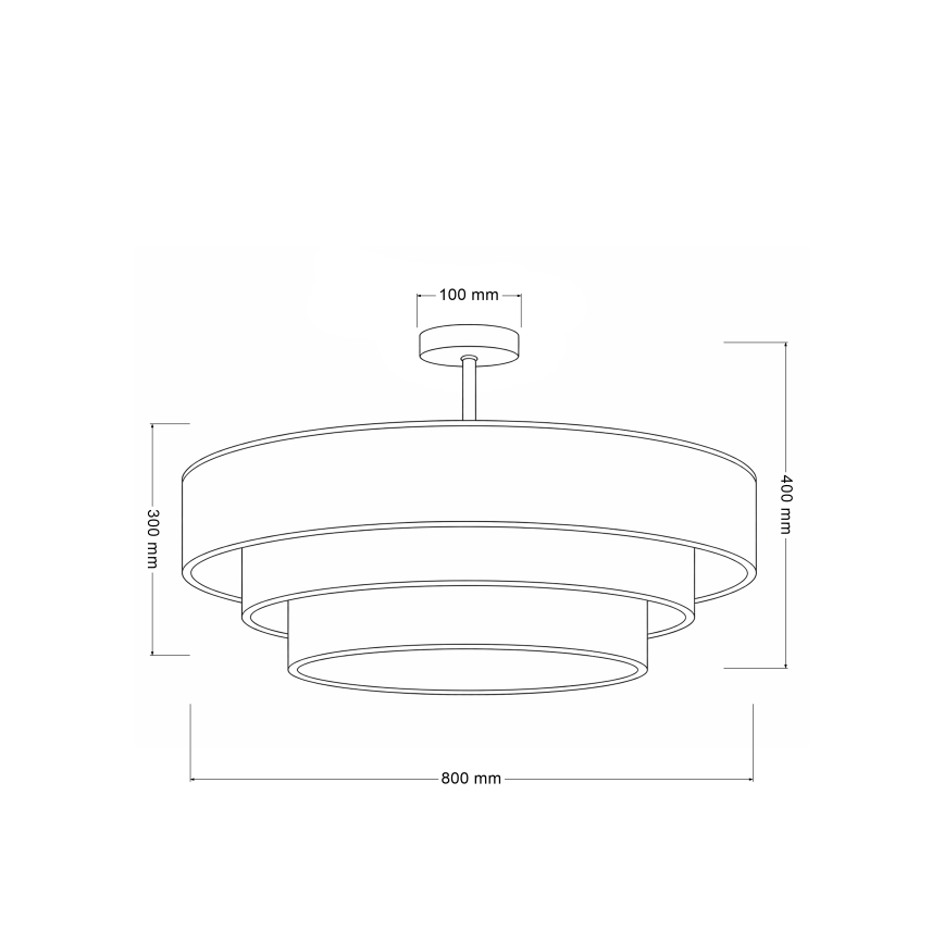 Brilagi - Přisazený lustr LUNETA 3xE27/60W/230V pr. 80 cm černá/zlatá