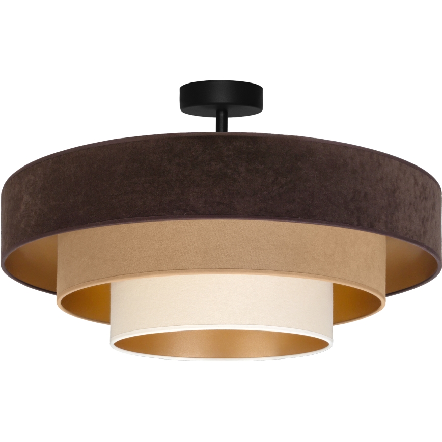 Brilagi - Přisazený lustr LUNETA 3xE27/60W/230V pr. 80 cm hnědá/béžová/krémová