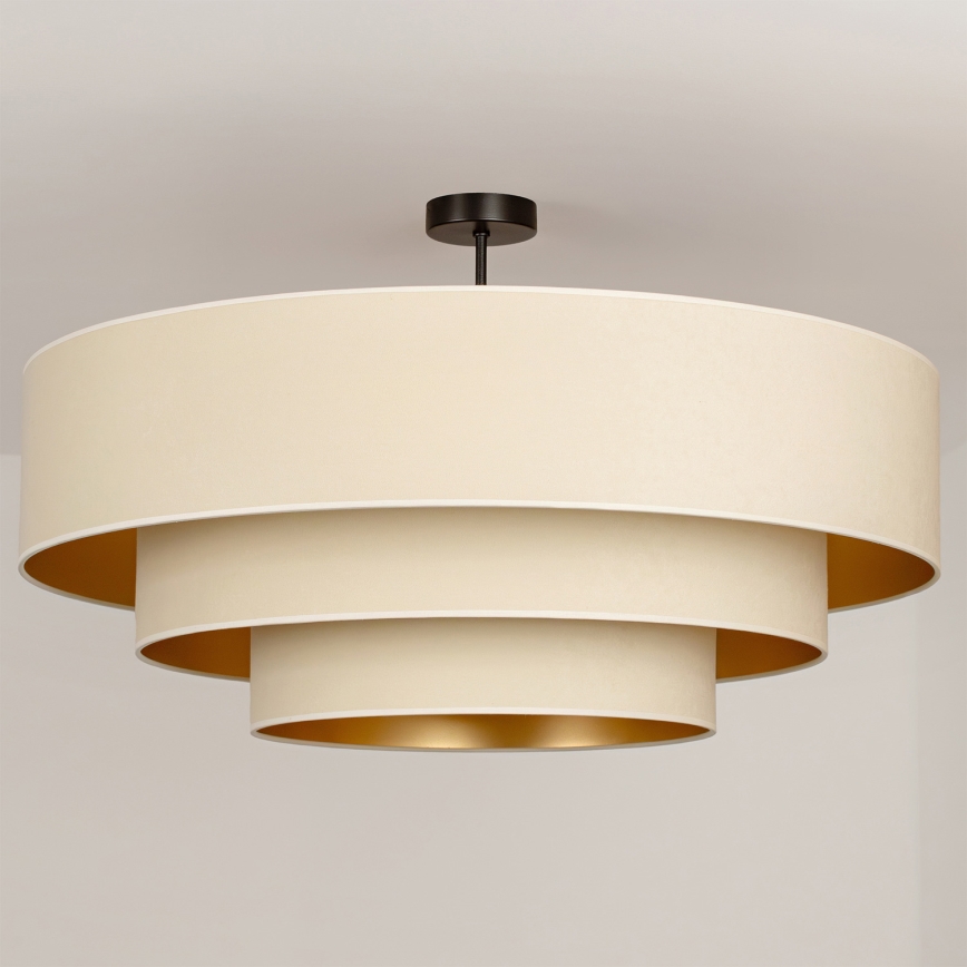 Brilagi - Přisazený lustr LUNETA 3xE27/60W/230V pr. 80 cm krémová/zlatá
