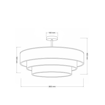 Brilagi - Přisazený lustr LUNETA 3xE27/60W/230V pr. 80 cm šedá/krémová/bílá