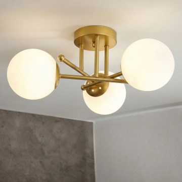 Brilagi - Přisazený lustr MALIVA 3xE14/15W/230V zlatá/bílá