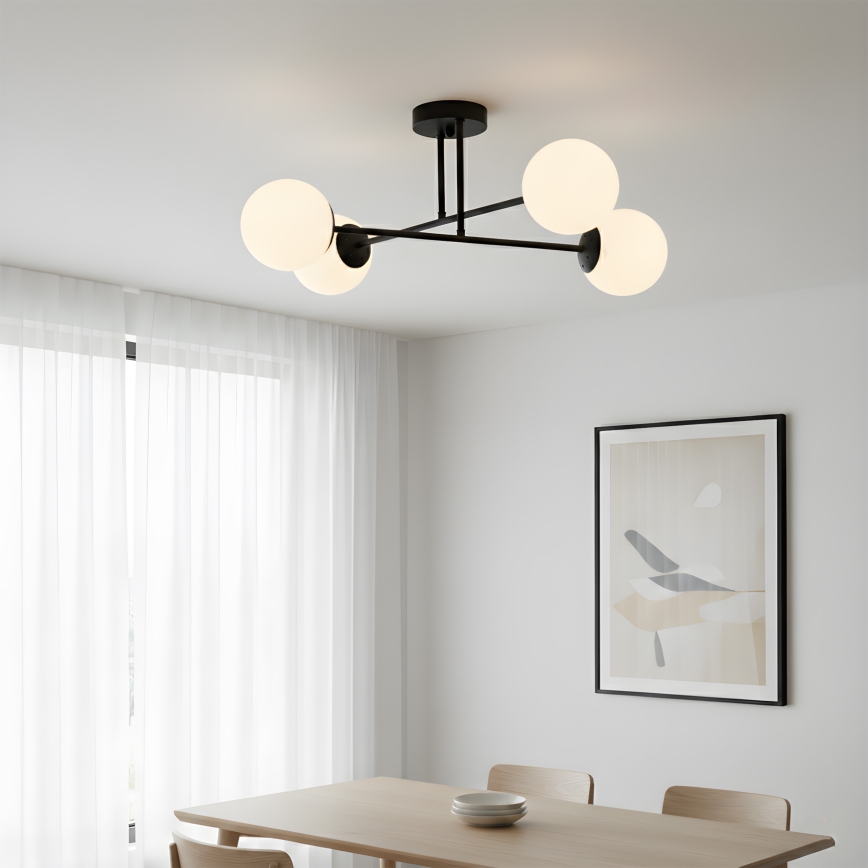 Brilagi - Přisazený lustr MALIVA 4xE14/15W/230V černá/bílá