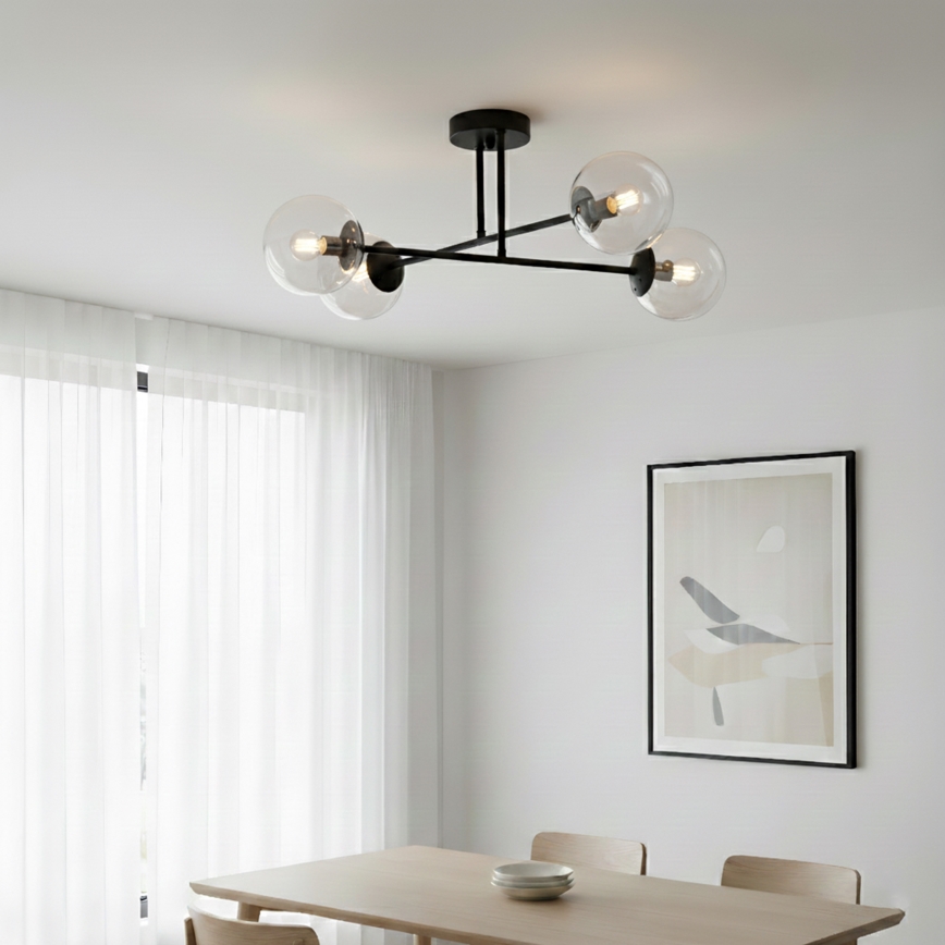 Brilagi - Přisazený lustr MALIVA 4xE14/15W/230V černá/čirá