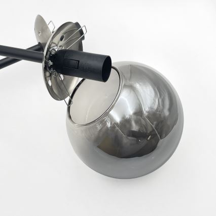 Brilagi - Přisazený lustr MALIVA 4xE14/15W/230V matný chrom/kouřová