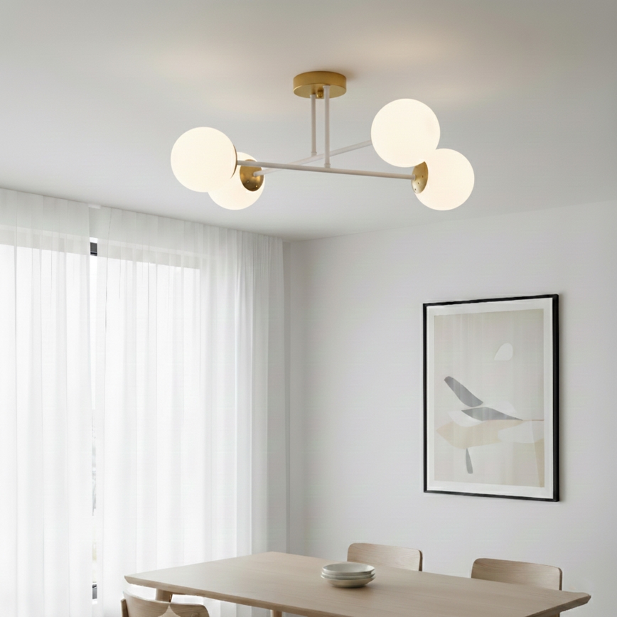 Brilagi - Přisazený lustr MALIVA 4xE14/15W/230V zlatá/bílá