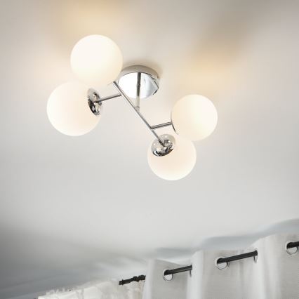 Brilagi - Přisazený lustr MALONY 4xE14/20W/230V lesklý chrom