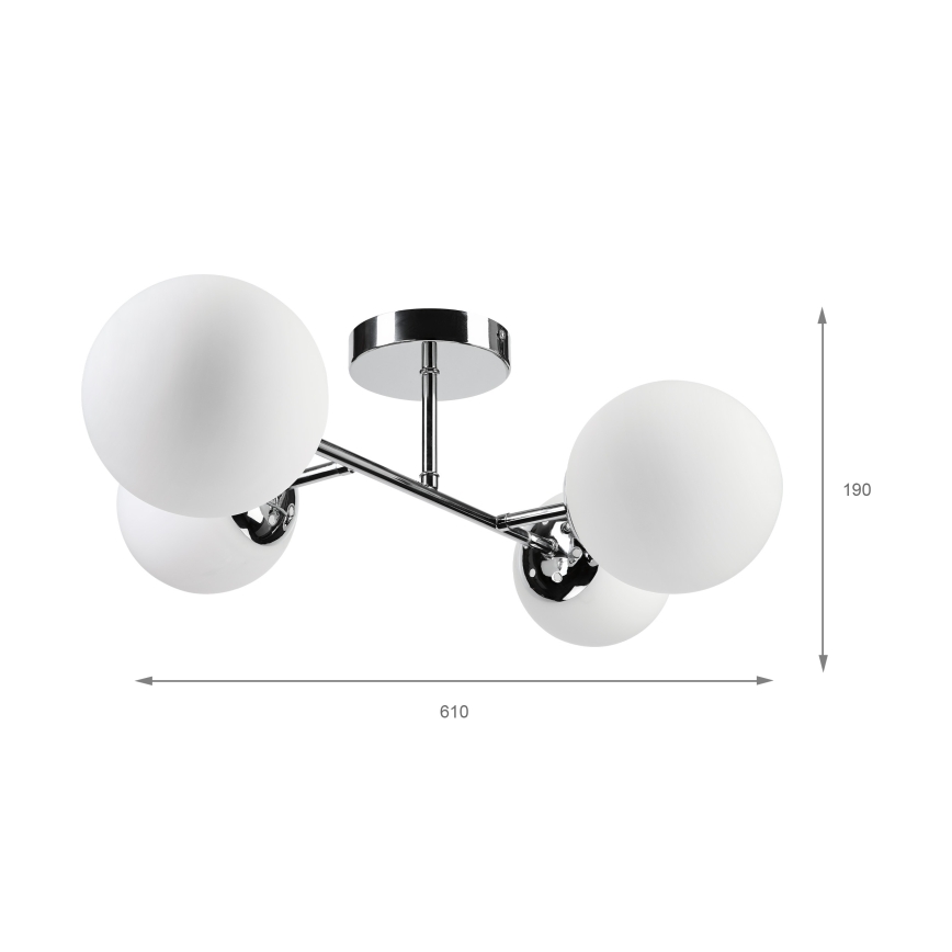 Brilagi - Přisazený lustr MALONY 4xE14/20W/230V lesklý chrom