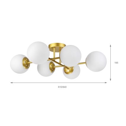 Brilagi - Přisazený lustr MALONY 6xE14/20W/230V zlatá