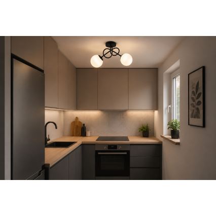 Brilagi - Přisazený lustr MILO 2xE27/60W/230V černá