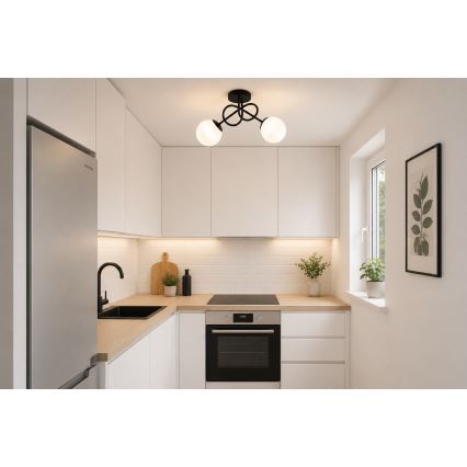 Brilagi - Přisazený lustr MILO 2xE27/60W/230V černá