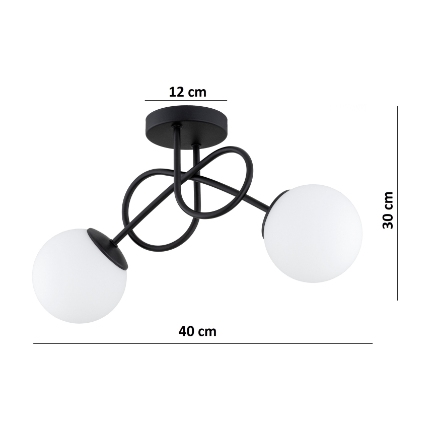 Brilagi - Přisazený lustr MILO 2xE27/60W/230V černá