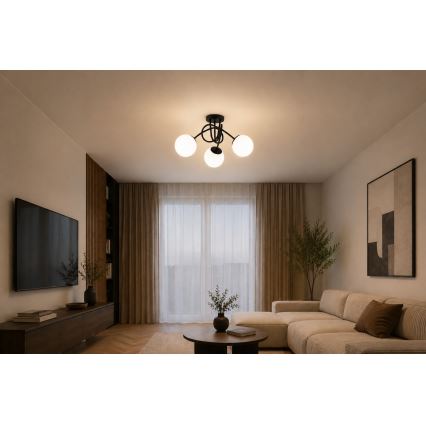 Brilagi - Přisazený lustr MILO 3xE27/60W/230V černá