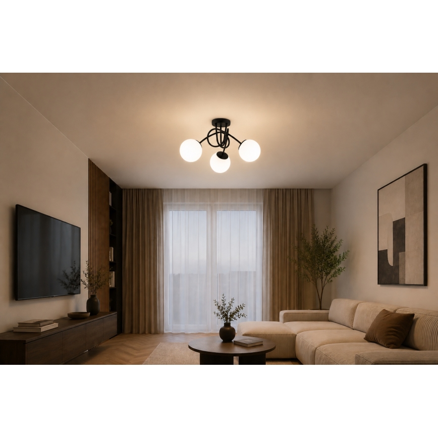 Brilagi - Přisazený lustr MILO 3xE27/60W/230V černá